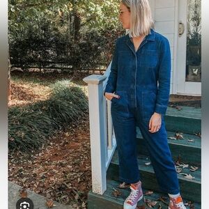 Women's Blue Denim Jumpsuit